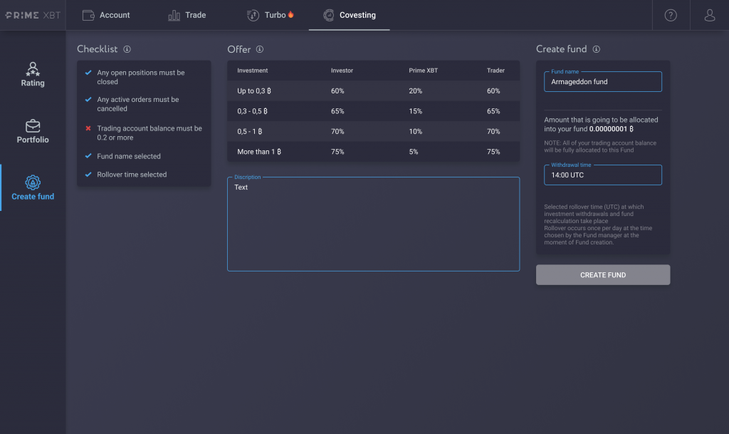 Covesting Fund Management Module Beta Ready For Launch, Here’s How It Works - covesting create fund 1024x609